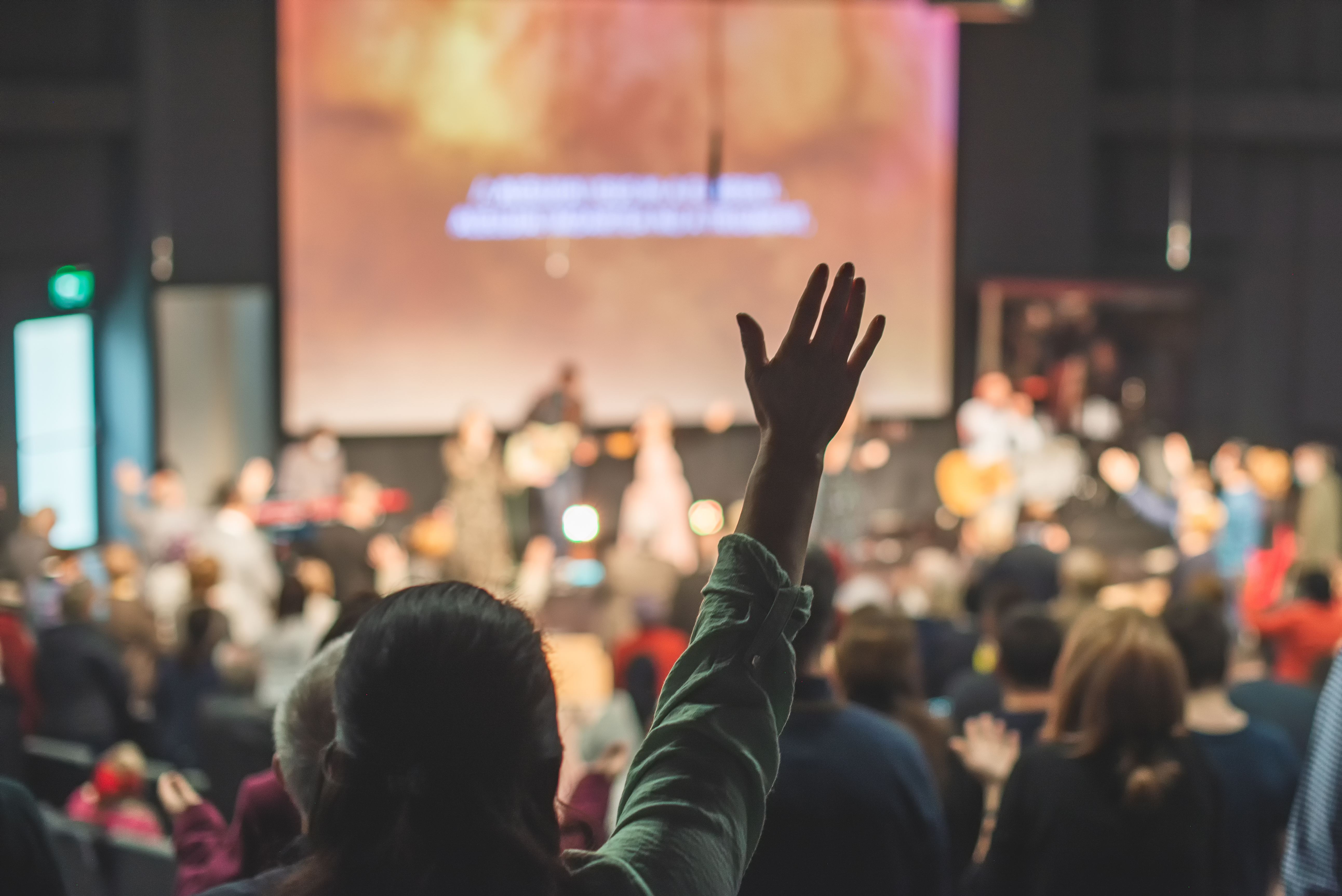 Congregation in worship